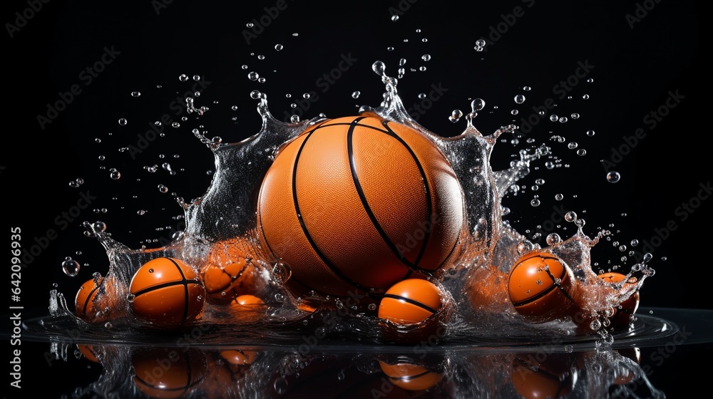 Basketball as a sports and fitness symbol of a team leisure activity Basketball as a sports and fitness symbol of a team leisure activity