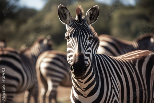 zebra in natural habitat