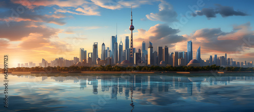 kuwait skyline 2030 vision photo