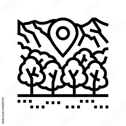 ecotourism environmental line icon vector. ecotourism environmental sign. isolated contour symbol black illustration