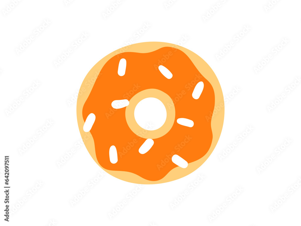 Obraz premium Simple doughnut icon. Donut illustration.