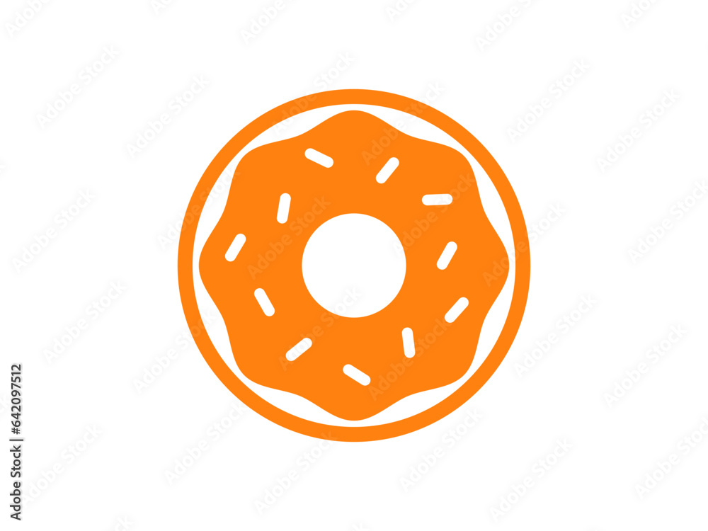 Obraz premium Simple doughnut icon. Donut illustration.