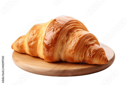 fresh croissant isolated