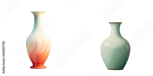 Floor vase modern and isolated on transparent background