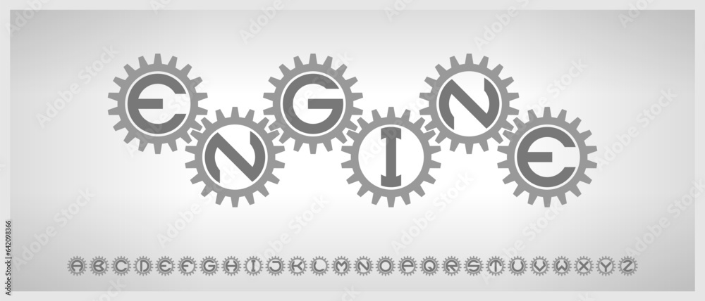 Modern creative gear alphabet with urban style template
Modern creative gear alphabet with urban style template