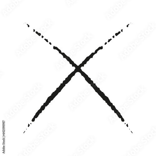 Cat or Tiger Claw Scratch in Cross Shape. Wild Animal Nail Scary Mark. Bear Scrape, Monster Paw Scribble. Slash Icon, Black Grunge Texture. Abstract Design Element. Isolated Vector Illustration