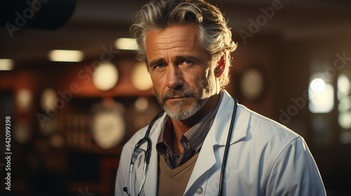 Portrait of elderly doctor.
