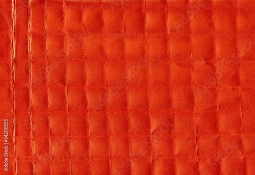Red cardboard sheet with shimmer crumpled texture