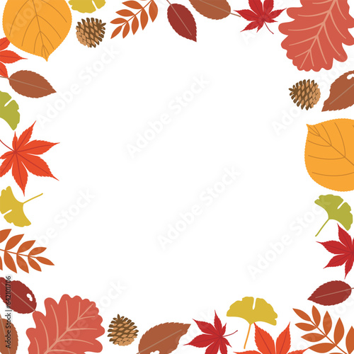 秋の植物のフレーム