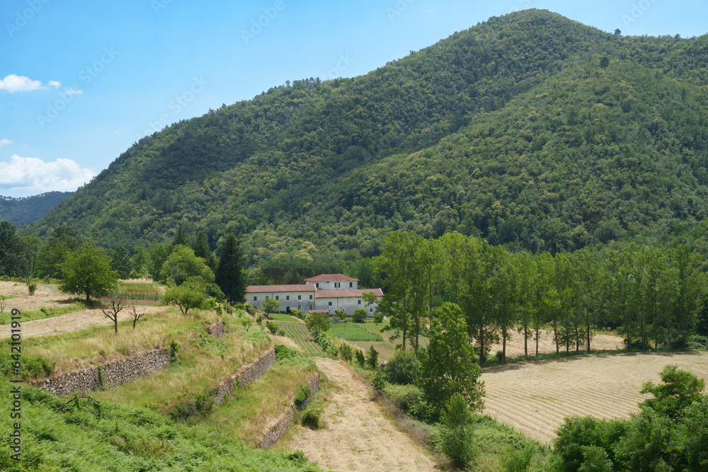 Summer landscape in the Vara valley, Liguria, Italy