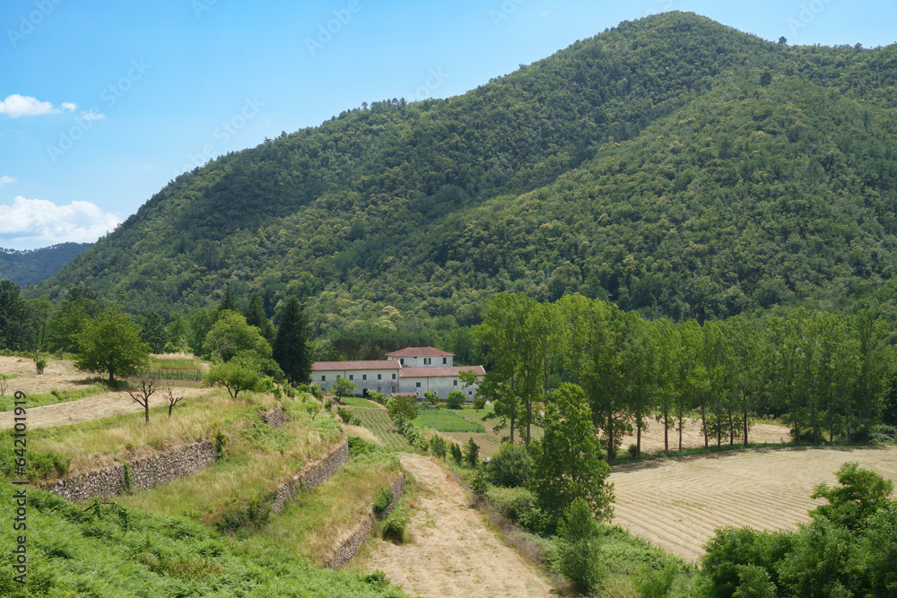 Summer landscape in the Vara valley, Liguria, Italy Summer landscape in the Vara valley, Liguria, Italy