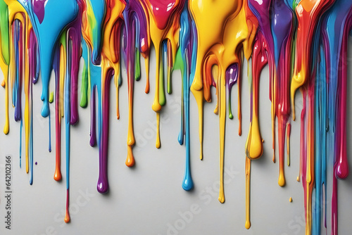 colorful melted paint