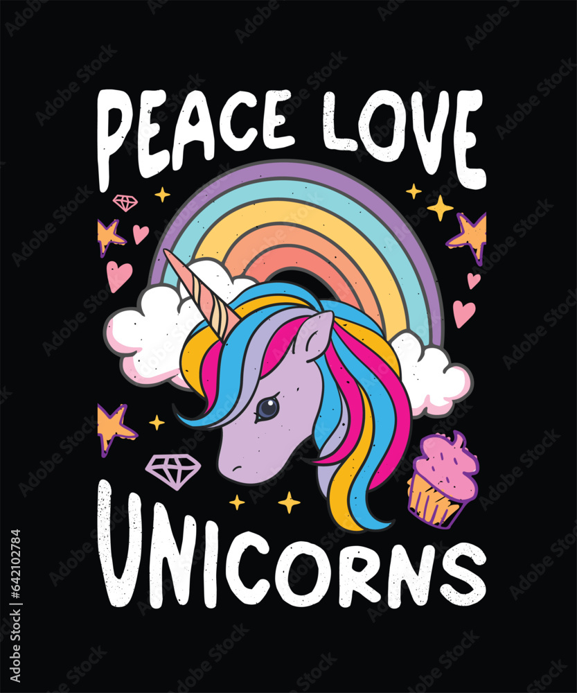 unicorn lover t-shirt design 