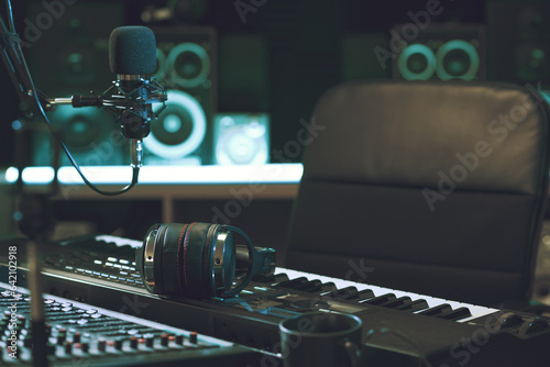 Professional equipment in the recording studio photo