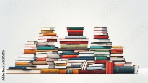 design template of books symbolizing knowledge and wisdom