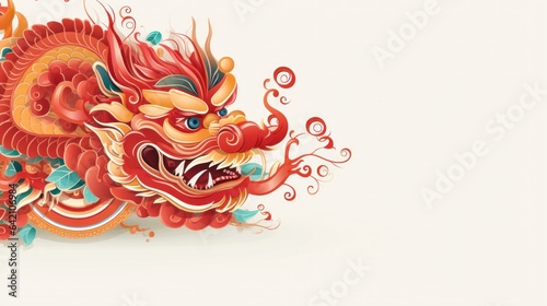 design template for oriental dragon