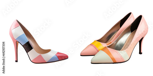 transparent background with women s shoes