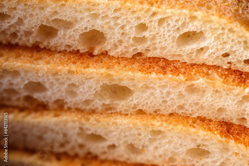 Magnified View of the Intricate Patterns and Texture of a Crispy Bread Crust