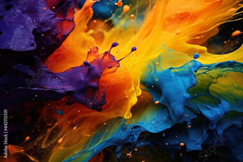 Explosive Array of Ink Splatters Adds Vibrant Chaos to the Canvas