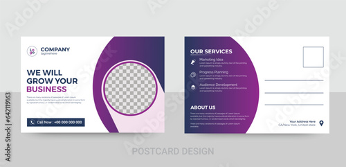 Real estate EDDM postcard template with red and black color for real estate business fully editable file	