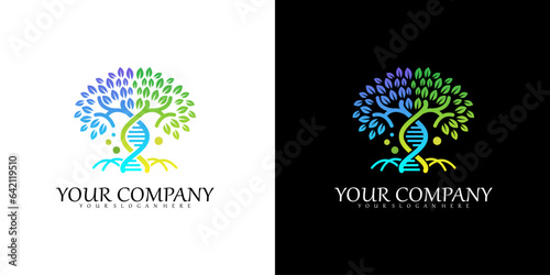 Vector nature tree logo design, Science symbol, nature logo vector design template