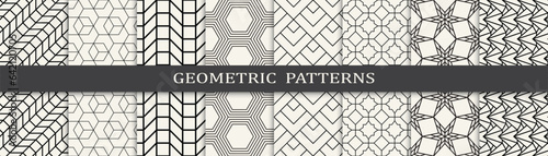 Set of arabic seamless patterns. Asian geometric traditional design islamic pattern. Seamless arabic ramadan pattern.