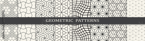 Set of arabic seamless patterns. Asian geometric traditional design islamic pattern. Seamless arabic ramadan pattern.