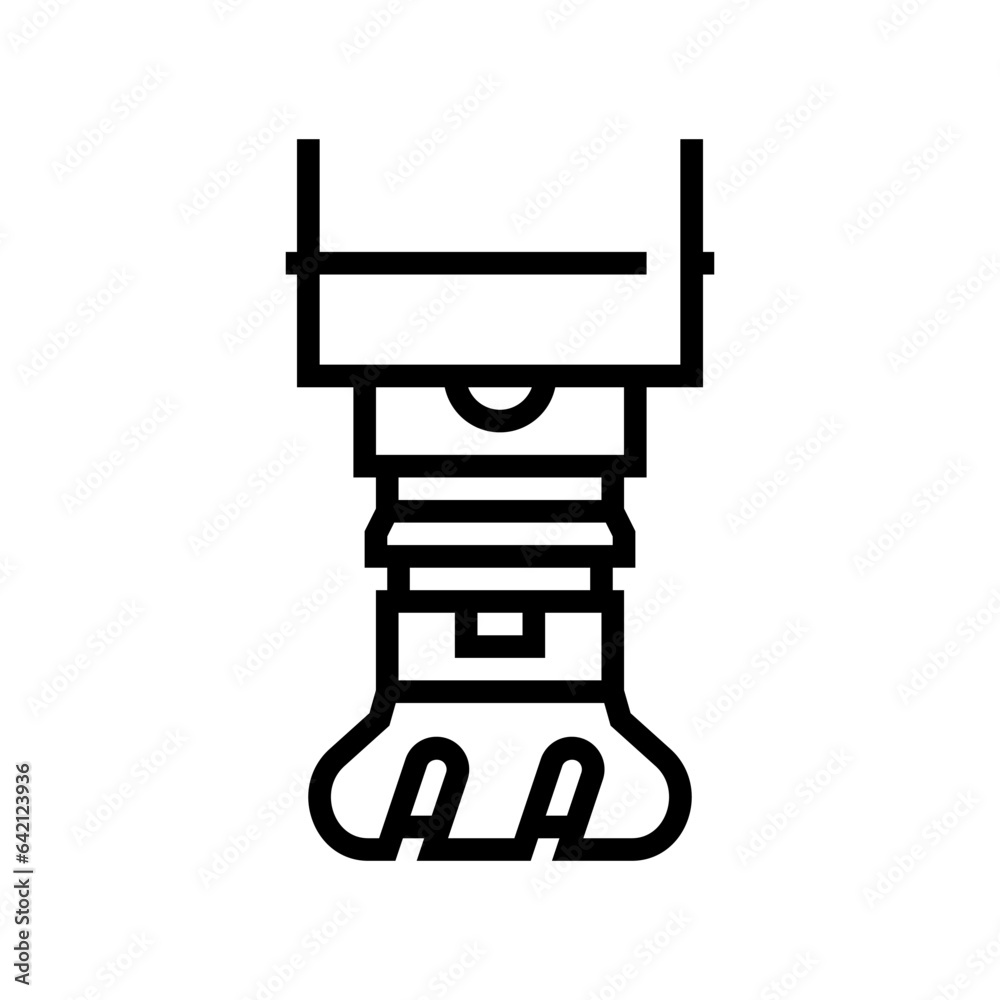 machine tooling mechanical engineer line icon vector. machine tooling mechanical engineer sign. isolated contour symbol black illustration