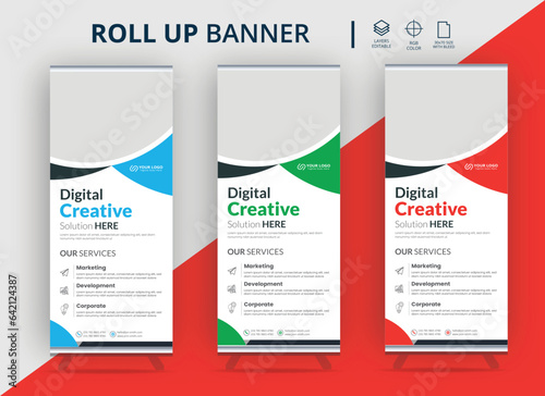 Roll Up vector design business stand, banner stand poster illustration,roll up banner, brochure, flyer, banner design, industrial, company, template, vector, abstract, line pattern background, modern 