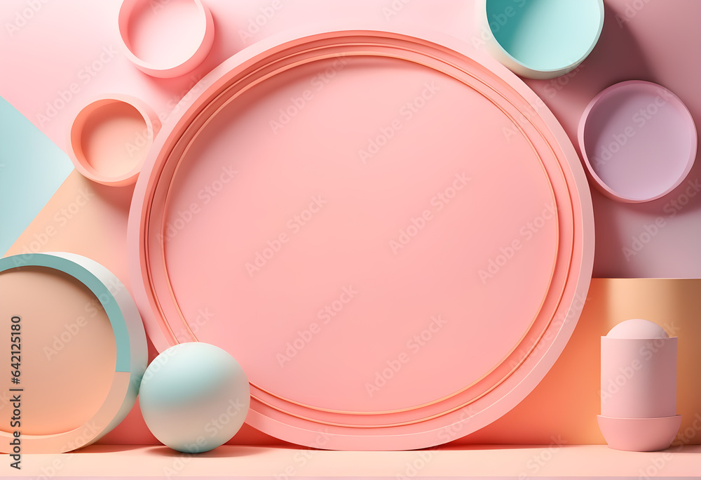 Fototapeta premium minimal pastel background vivid colors. Minimalist Pastel Wallpaper Backdrop Savvy Designers for Your Inspirations Creative Needs. Pastel Optimized Elegance. Captivating, Generative AI illustration