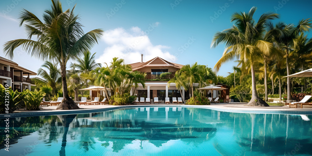 swimming pool in hotel,,
Pool of a luxury hotel in Bali, Indonesia stock photo
