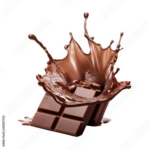 chocolate splash isolated on white background