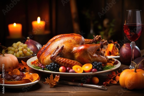 Thanksgiving traditional dinner.