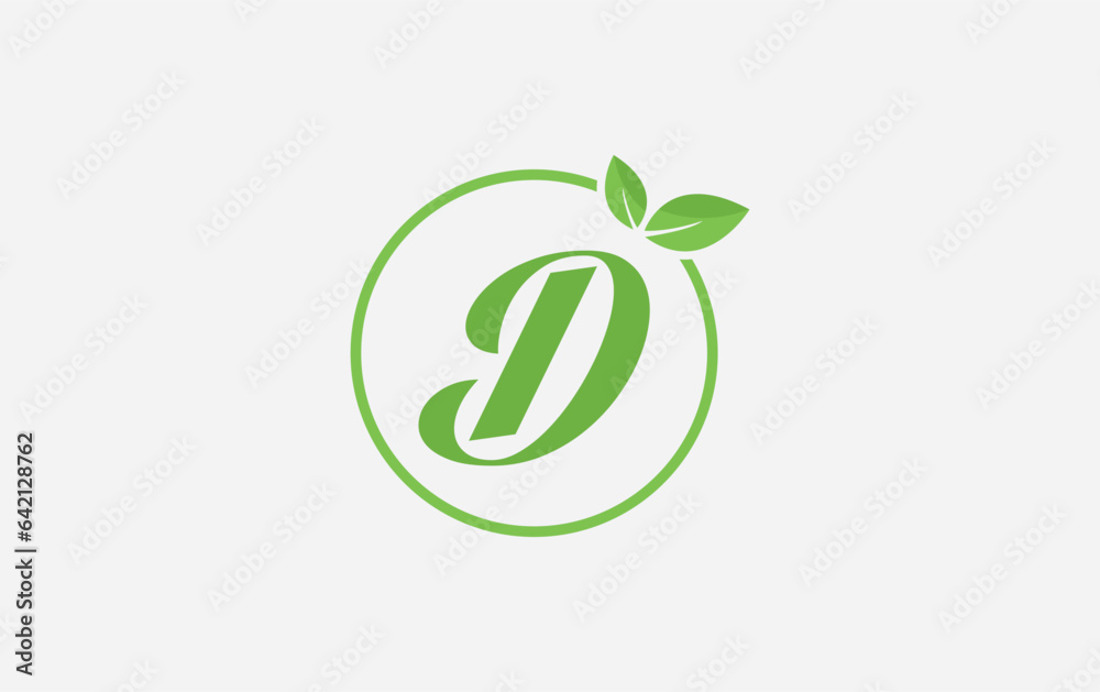 Fresh green leaf logo and nature healthy leaf logo circle design vector Fresh green leaf logo and nature healthy leaf logo circle design vector