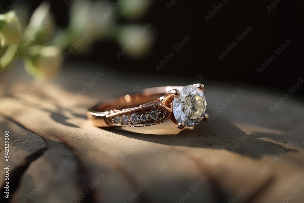 fashionable wedding jewelry ring photography with precious diamond generative ai fashionable wedding jewelry ring photography with precious diamond generative ai