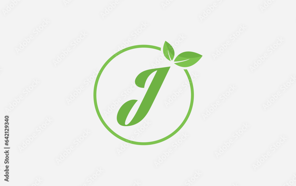 Fresh green leaf logo and nature healthy leaf logo circle design vector Fresh green leaf logo and nature healthy leaf logo circle design vector