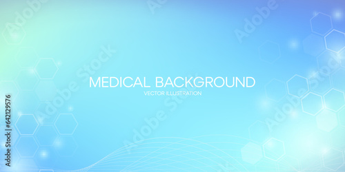healthcare and science icon pentagon honeycomb template medical innovation concept background vector design.