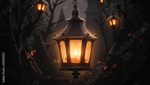 lantern in the night