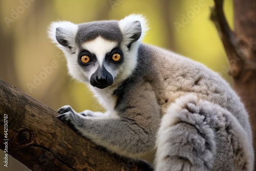 Ring-Tailed Lemur: Wildlife of Madagascar on Display in the Zoo Branch © AIGen