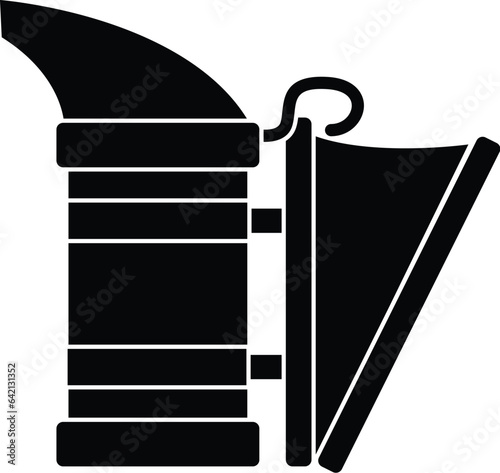 Black and White Cartoon Vector Illustration of a Bee Smoker Beekeeping Tool