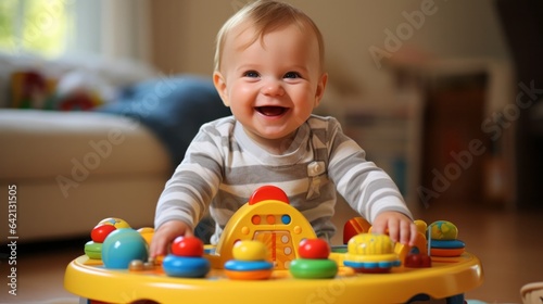 baby playing with toys