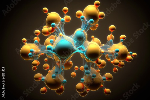Abstract molecule structure. Science and medical background