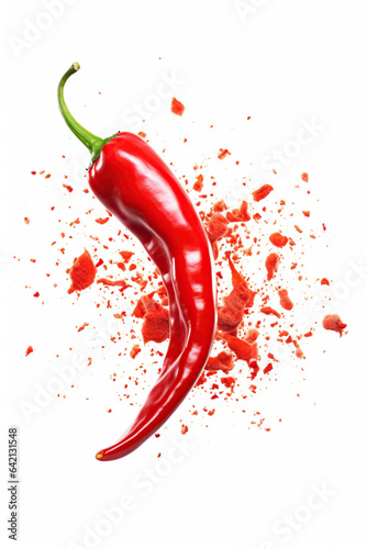 hot red chili pepper oil splash explosion 