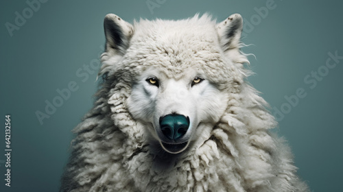 Fotografia A wolf in sheep's clothing