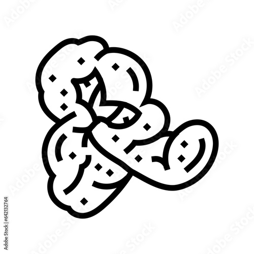 popcorn white pop line icon vector. popcorn white pop sign. isolated contour symbol black illustration