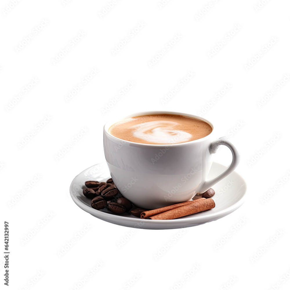 Hot drink concept with a black coffee mug and coffee beans on a gray marble background suitable for inscription transparent background Hot drink concept with a black coffee mug and coffee beans on a gray marble background suitable for inscription transparent background