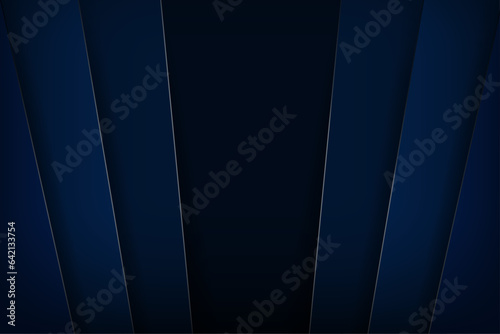Premium dark blue geometric background with metallic lines. Geometric Dark Blue template background. Vector Illustration. .
