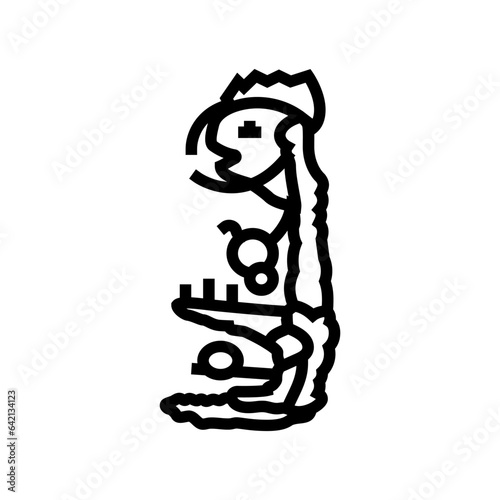 inner alchemy taoism line icon vector. inner alchemy taoism sign. isolated contour symbol black illustration