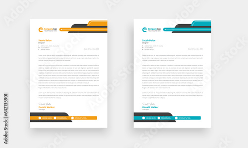 Professional new style letterhead design, official letterhead and branding print ready letterhead design.