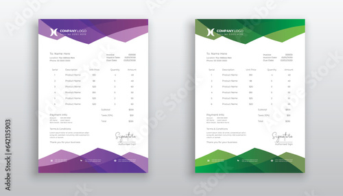 creative modern invoice template for your business
